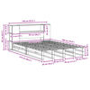 vidaXL Lit biblioth&egrave;que sans matelas blanc 140x190 cm bois massif