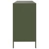 vidaXL Buffet vert olive 135x39x73,5 cm acier laminé à froid