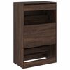 vidaXL Armoire &agrave; chaussures ch&ecirc;ne marron 60x34x96,5 cm bois ing&eacute;nierie