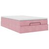 vidaXL Cadre de lit ottoman avec matelas rose 120x200 cm velours