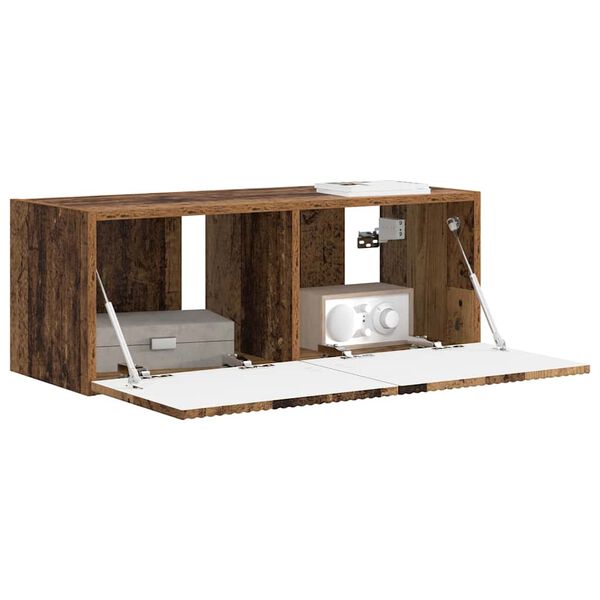 vidaXL Meuble TV mural Bois Ancien 60 x 31 x 29.5 cm Bois d'ing&eacute;nierie