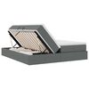 vidaXL Lit avec rangement et matelas Gris fonc&eacute; 180 x 200 cm Polyester