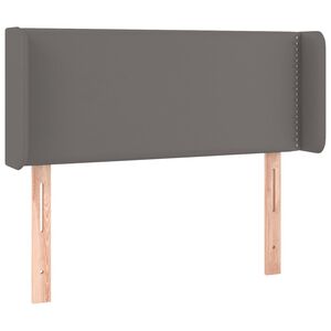 vidaXL T&ecirc;te de lit avec oreilles Gris 83x16x78/88 cm Similicuir