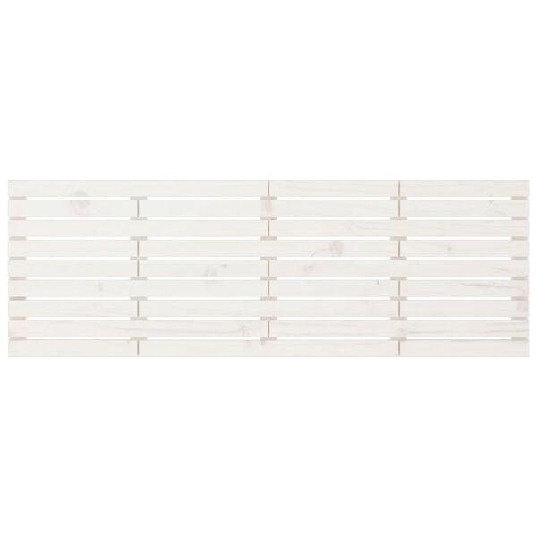 vidaXL T&ecirc;te de lit murale Blanc 166x3x63 cm Bois massif de pin