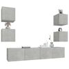 vidaXL Ensemble de meubles TV 6 pcs Gris b&eacute;ton Bois d'ing&eacute;nierie