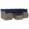 vidaXL Ensemble de canap&eacute; de jardin 7 pcs avec coussins gris r&eacute;sine tress&eacute;e