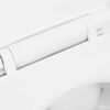 vidaXL Toilette sans rebord 7 cm hauteur suppl&eacute;mentaire Abattant amorti C&eacute;ramique blanche