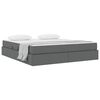 vidaXL Lit avec rangement et matelas Gris foncé 160 x 200 cm Polyester