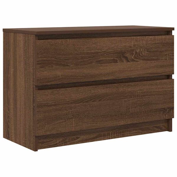 vidaXL Meuble TV ch&ecirc;ne marron 80x35x54 cm bois d'ing&eacute;nierie