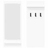 vidaXL Porte-manteau mural Blanc 70 x 10 x 90 cm Bois d'ing&eacute;nierie