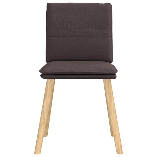 vidaXL Chaises à manger lot de 6 marron foncé tissu