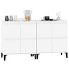 vidaXL Buffets 2 pcs blanc 60x35x70 cm bois d'ing&eacute;nierie