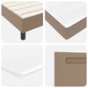 vidaXL Lit &agrave; ressorts avec matelas Cappuccino 200 x 200 cm Simili cuir