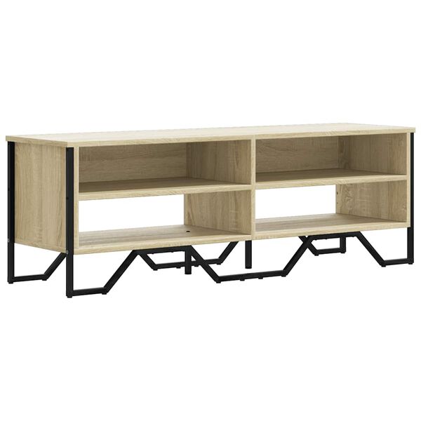 vidaXL Meuble TV ch&ecirc;ne sonoma 122x34x41 cm bois d'ing&eacute;nierie