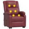 vidaXL Fauteuil de massage Rouge bordeaux Similicuir