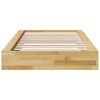 vidaXL Cadre de lit sans matelas 75x190 cm bois massif de chêne