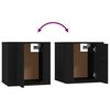 vidaXL Meubles TV muraux 2 pcs Noir 40x34,5x40 cm