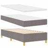 vidaXL Lit &agrave; ressort LED avec matelas Taupe 80 x 200 cm tissu