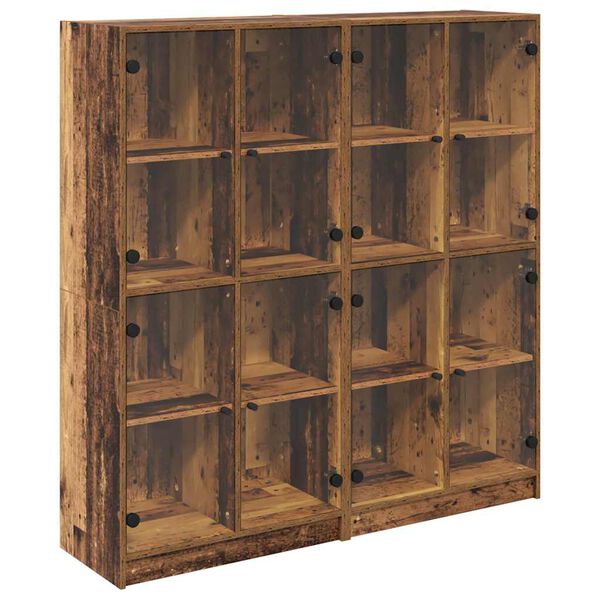 vidaXL Haut Armoire 2 pcs Bois Ancien 68 x 37 x 142 cm