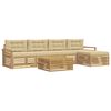 vidaXL Ensemble de canap&eacute;s d'ext&eacute;rieur 6 pc Blanc et Beige Polyester