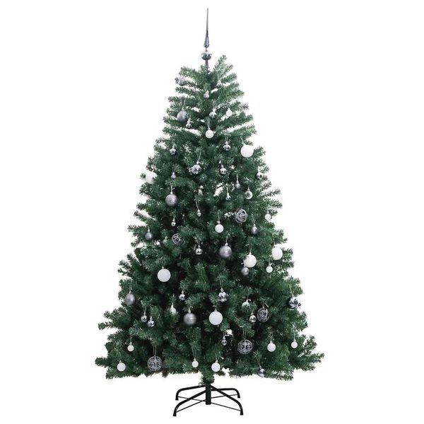 vidaXL Sapin de No&euml;l artificiel articul&eacute; 300 LED et boules 180 cm