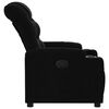 vidaXL Fauteuil inclinable Noir Tissu
