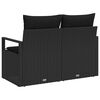 vidaXL Canap&eacute; de jardin avec coussin 120 x 62 x 69 cm polyrotin