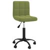 vidaXL Chaise pivotante de salle &agrave; manger Vert clair Velours