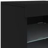 vidaXL Buffet avec lumières LED noir 41x37x67 cm