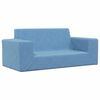 vidaXL Canap&eacute; pour enfants &agrave; 2 places Bleu Peluche douce