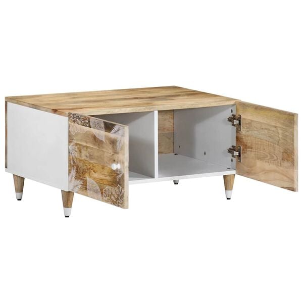 vidaXL Table basse 80x50x40 cm bois de manguier massif