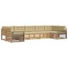vidaXL Ensemble de canap&eacute;s d'ext&eacute;rieur 7 pc Blanc et Beige
