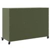 vidaXL Buffet vert olive 100,5x39x72 cm acier
