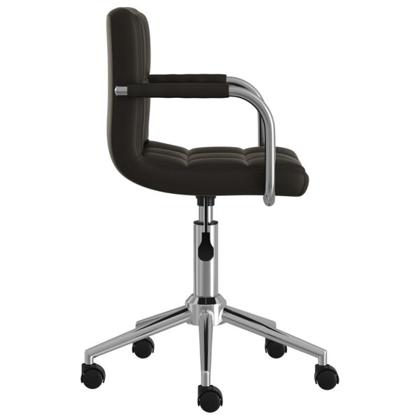 vidaXL Chaise de bureau pivotante Noir Similicuir