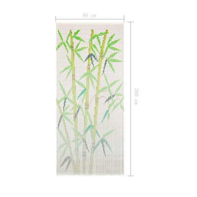 vidaXL Rideau de porte contre insectes Bambou 90 x 200 cm