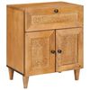 vidaXL Table de chevet Marron Clair 50 x 33 x 60 cm Bois d'ing&eacute;nierie