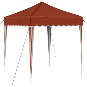 vidaXL Tente de f&ecirc;te pop-up 195 x 195 x 245 cm Terre cuite