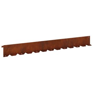 vidaXL Bordure de Pelouse 30 pc 102 x 10 x 4 cm Acier Rouill&eacute;