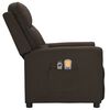 vidaXL Fauteuil électrique de massage Marron foncé Tissu
