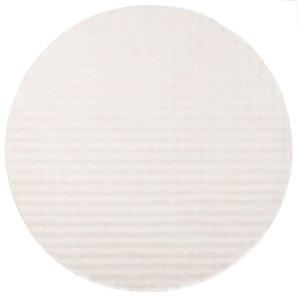 vidaXL Tapis de surface Rond SIROLO Cr&egrave;me &Oslash; 120 CM Polyester