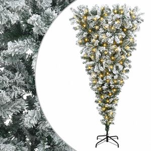 vidaXL Arbre de No&euml;l artificiel &agrave; branches articul&eacute;es &agrave; l'envers