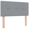 vidaXL Lit &agrave; ressorts avec matelas Gris clair 200 x 90 cm tissu