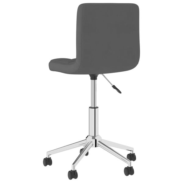 vidaXL Chaise pivotante de salle &agrave; manger Gris fonc&eacute; Tissu