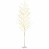 vidaXL Bouleau blanc &agrave; LED 672 LED Blanc chaud 400 cm