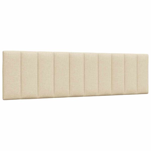 vidaXL Coussin de t&ecirc;te de lit Hanko cr&egrave;me 180 cm tissu