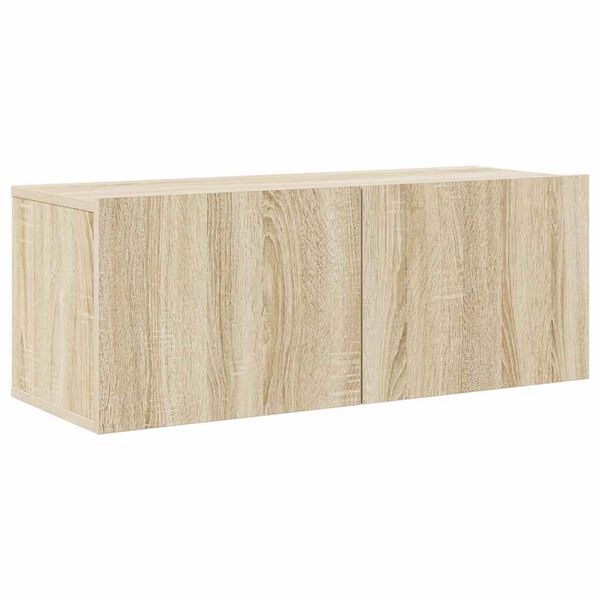 vidaXL Ensemble de meuble TV 8 pcs Ch&ecirc;ne sonoma Bois d'ing&eacute;nierie