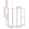 vidaXL Pare baignoire en L 70x120x137 cm 4 panneaux pliables