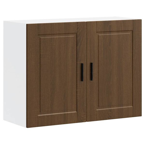 vidaXL Armoire murale de cuisine Porto ch&ecirc;ne marron bois d'ing&eacute;nierie