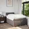vidaXL Sommier à lattes de lit avec matelas taupe 120x190 cm tissu
