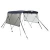 vidaXL Toit bimini &agrave; 3 arceaux parois en maille 183x(185-198)x137 cm